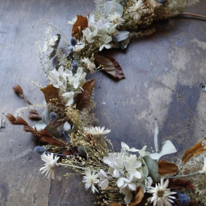 07/06 - Création d’une couronne en fleurs séchées