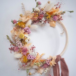 11/04 - Création d’une couronne murale en fleurs séchées